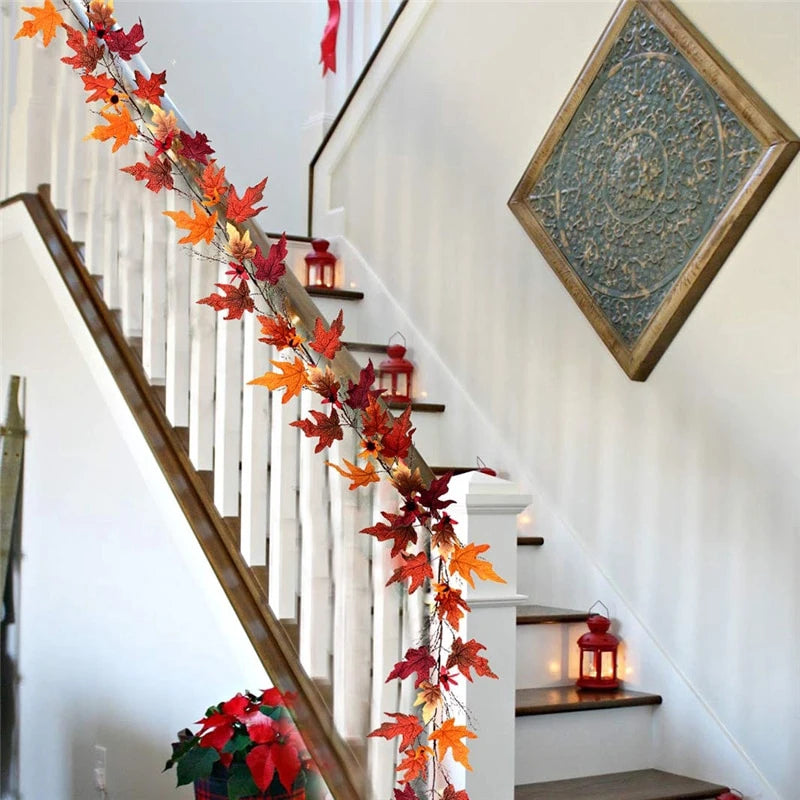 Maple Leaf String Autumn Leaves Garland