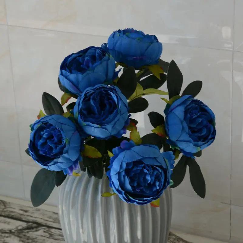 Silk Artificial Peony Bouquet Flowers