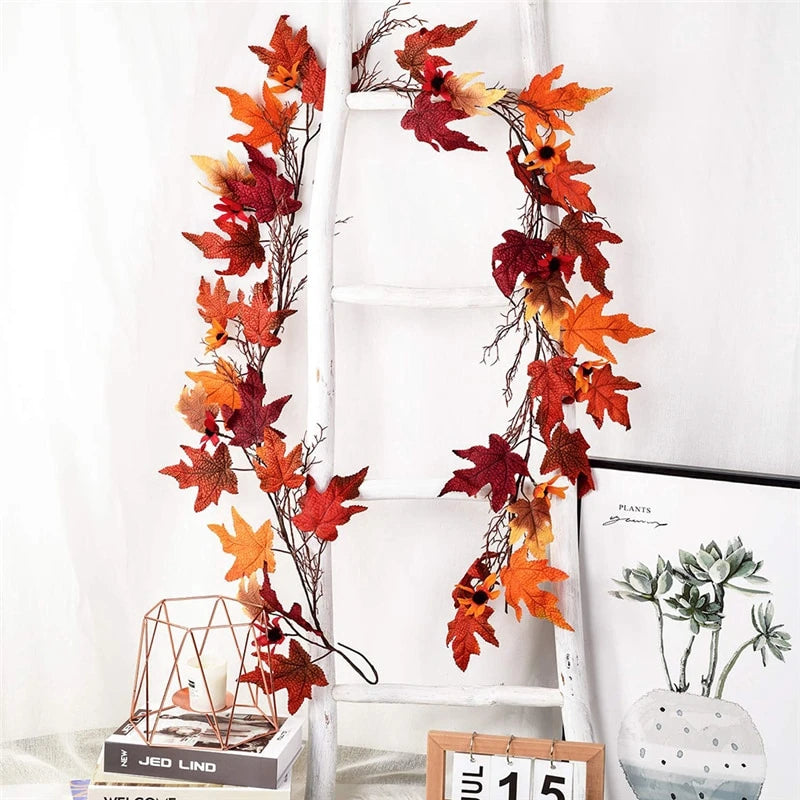 Maple Leaf String Autumn Leaves Garland