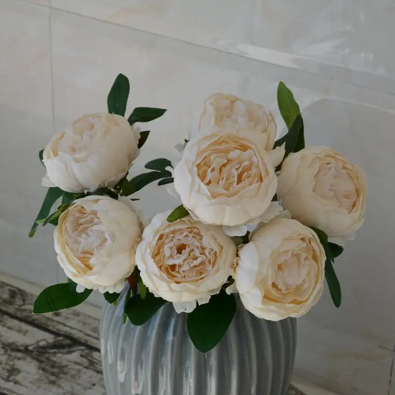 Silk Artificial Peony Bouquet Flowers
