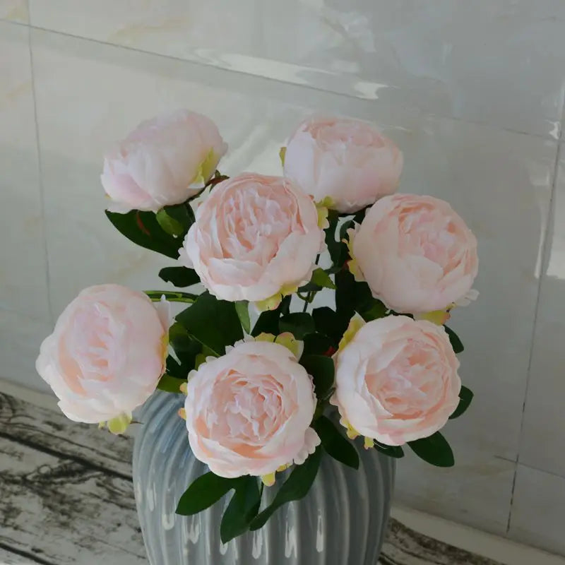 Silk Artificial Peony Bouquet Flowers