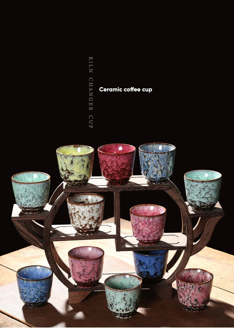 Porcelain Espresso Cups Pottery Kung Fu Teacup Coffee Mug