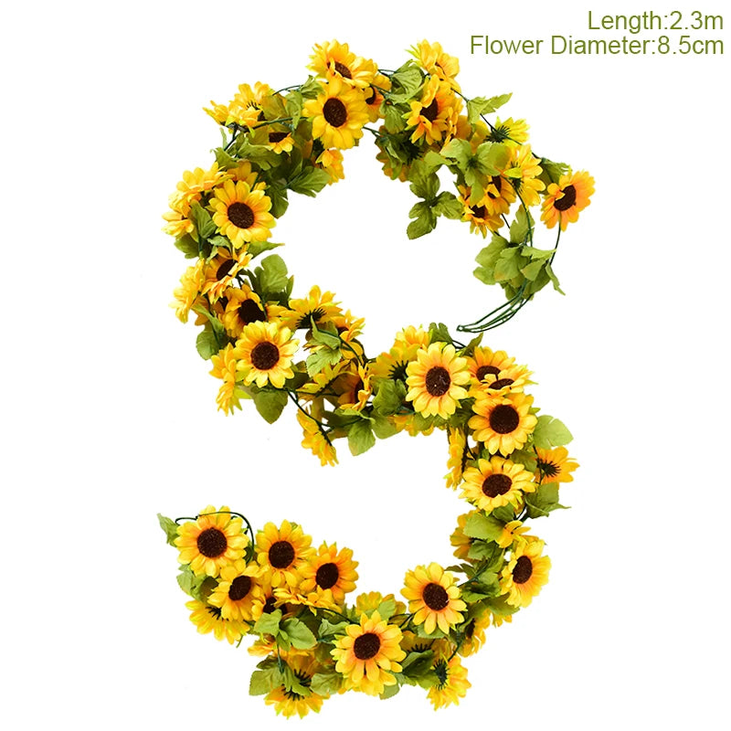 Sunflower Artificial Flowers Vine Silk