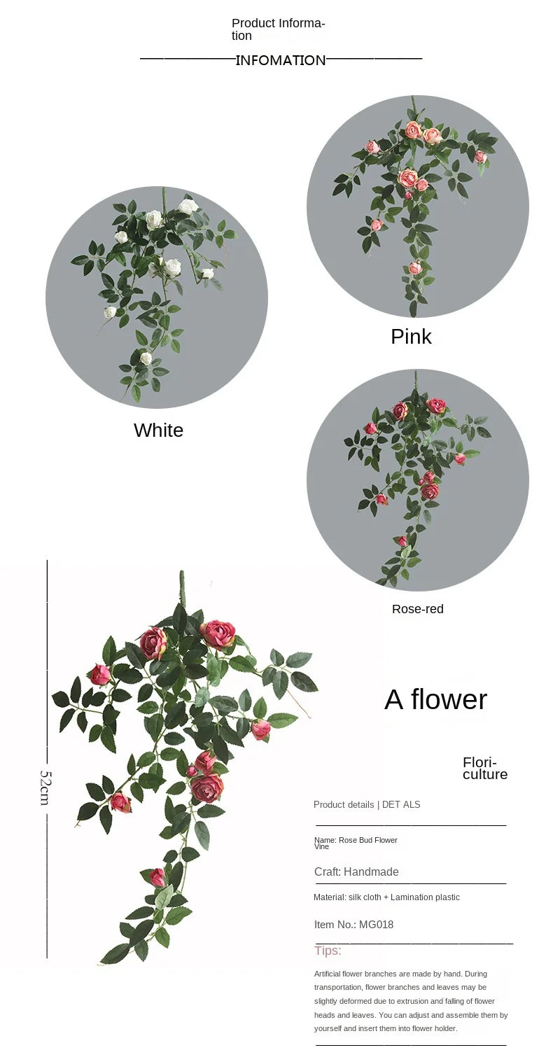 Rose Bud Vine Artificial Rose Flower