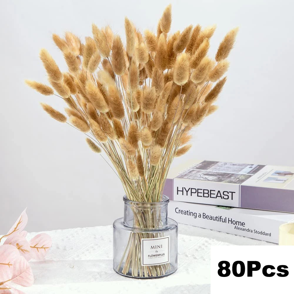 Pampas Grass Decor Bouquet Natural Fluffy Dried Flowers