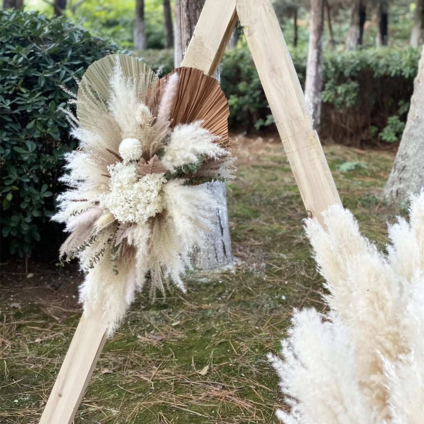 Dried Flower Arch Row Table Rose Boho Arrangement