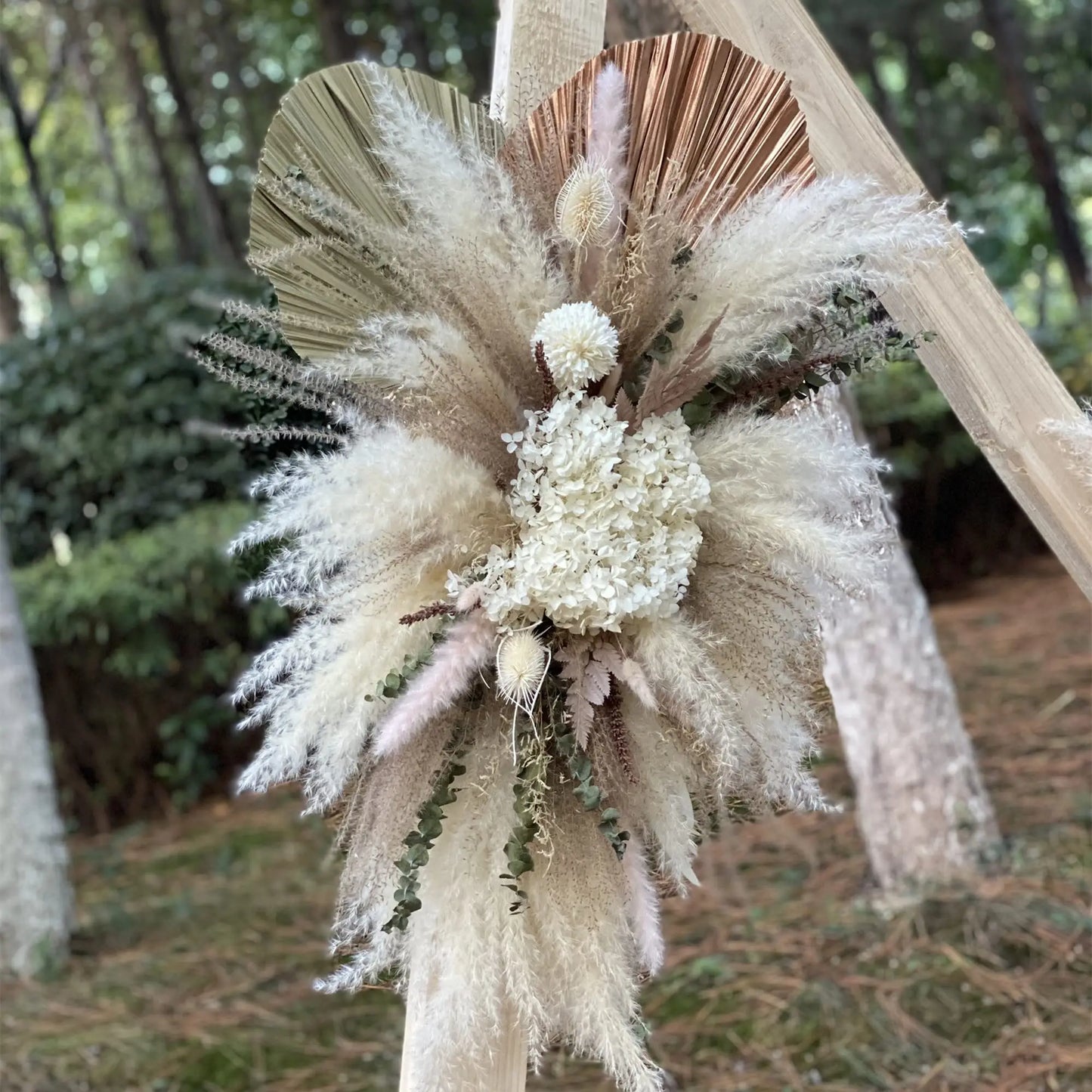 Dried Flower Arch Row Table Rose Boho Arrangement