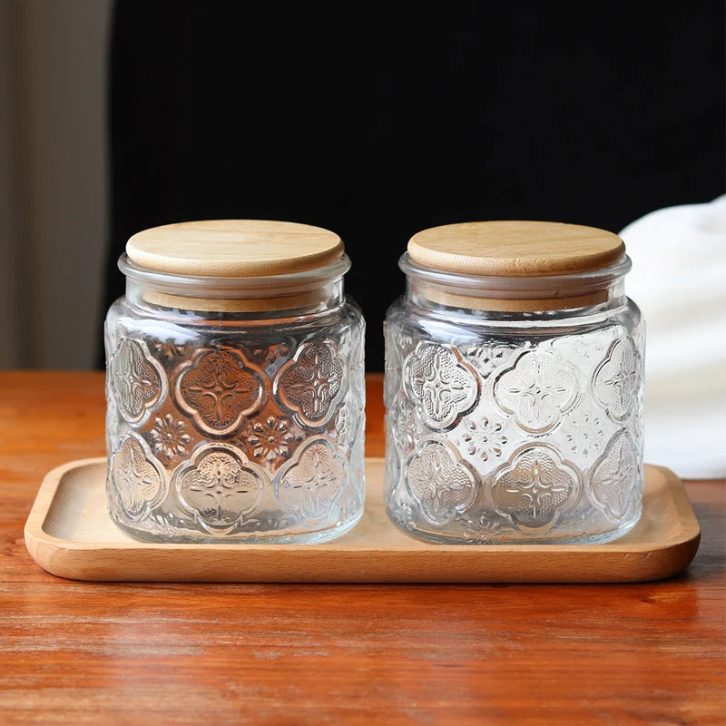 Glass Jar Nordic Style Storage Jars and Lids