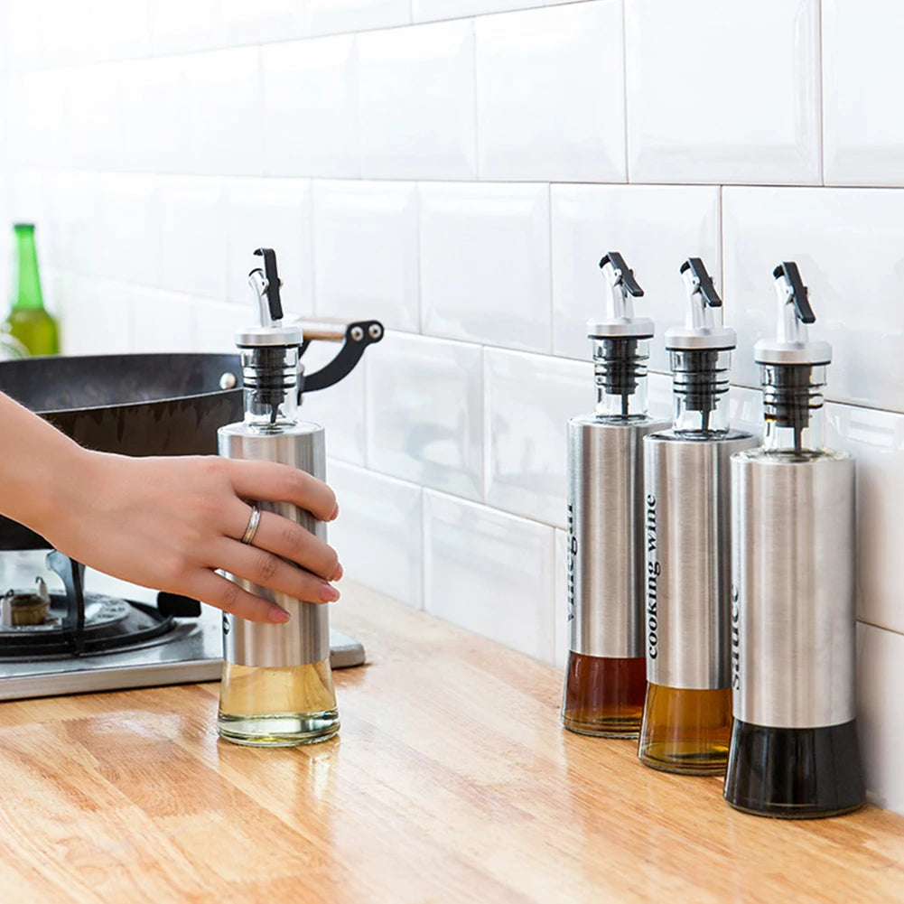 Stainless Steel Oil Bottle No-drip