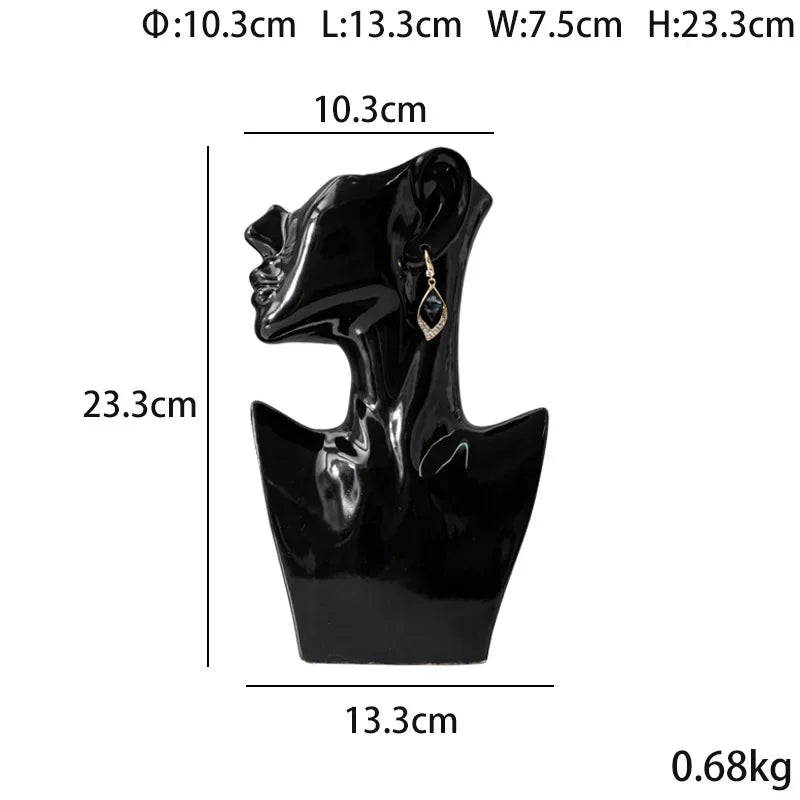 Modern Ceramic Abstract Side Face Vase
