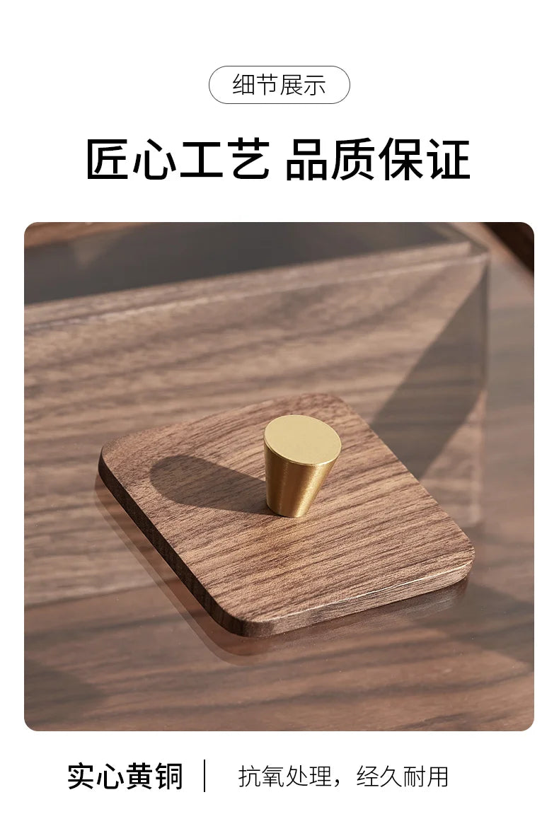 Premium Light Luxury Walnut Snack Storage Box