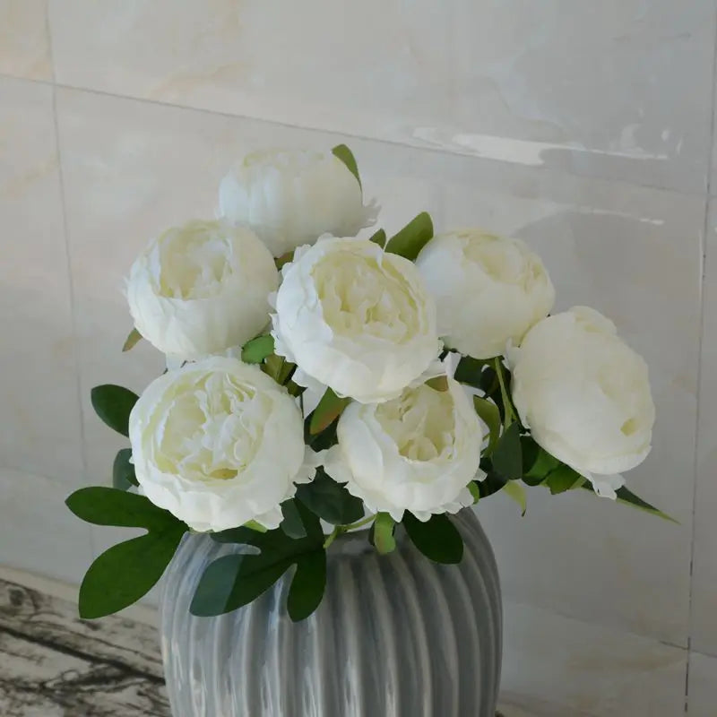 Silk Artificial Peony Bouquet Flowers