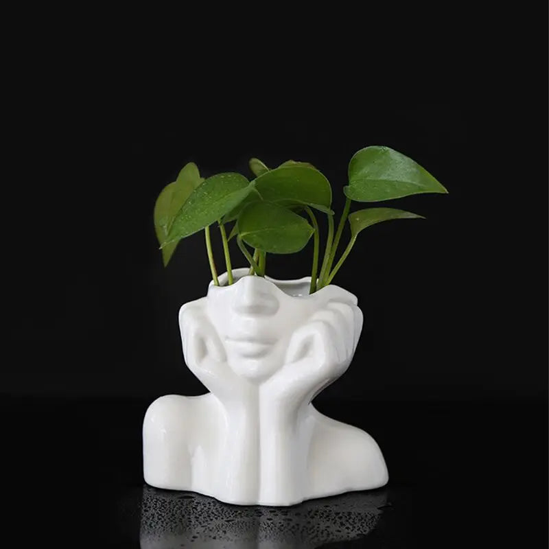 Nordic Portable Vase White Ceramic Flower Vase