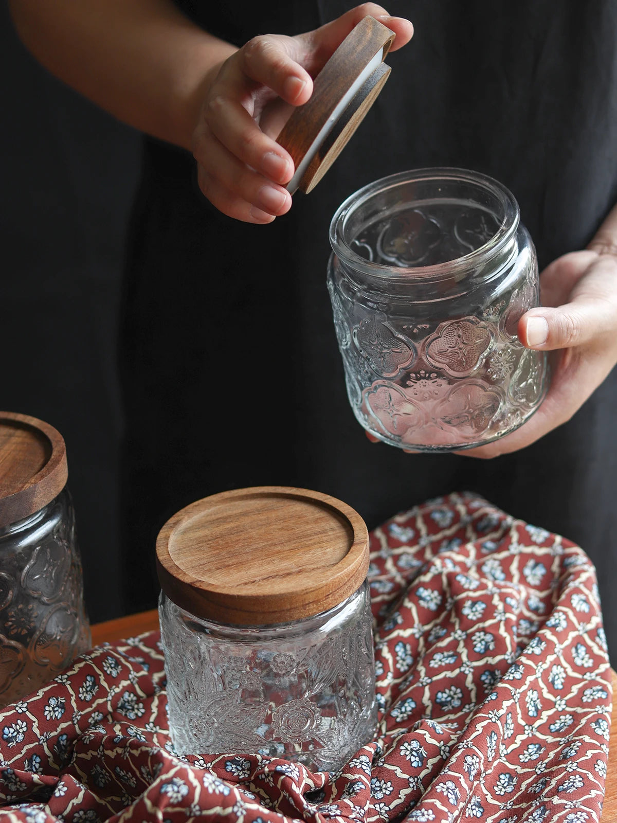 Glass Jar Nordic Style Storage Jars and Lids