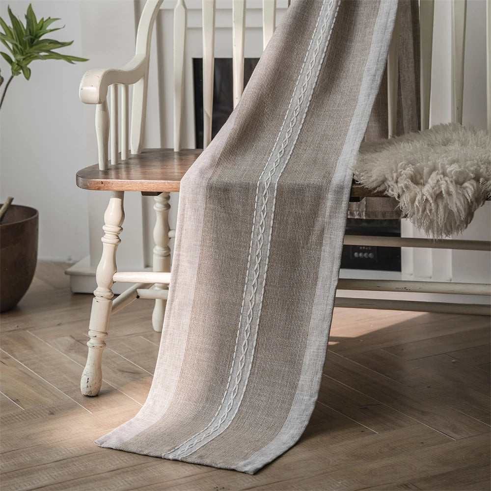Green Nordic Jacquard Geometric Table Runner