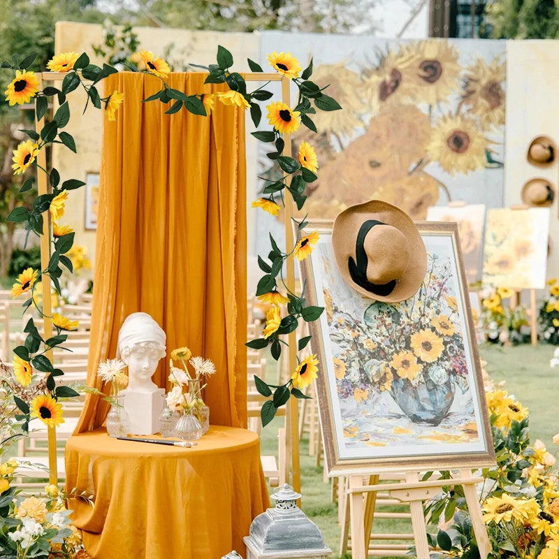 Sunflower Artificial Flowers Vine Silk