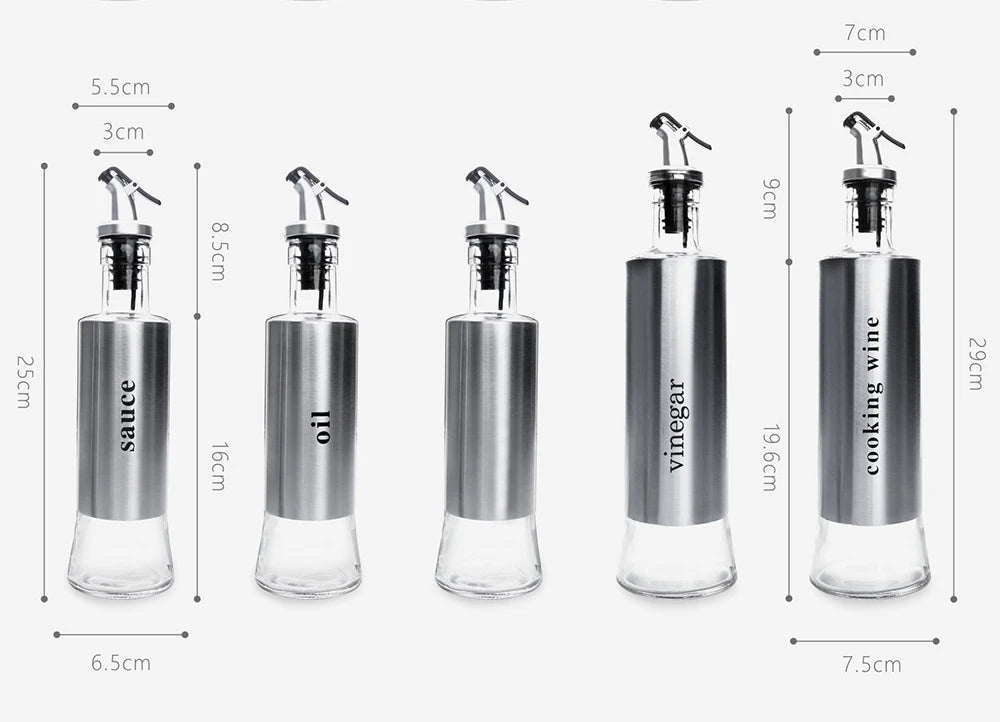 Stainless Steel Oil Bottle No-drip