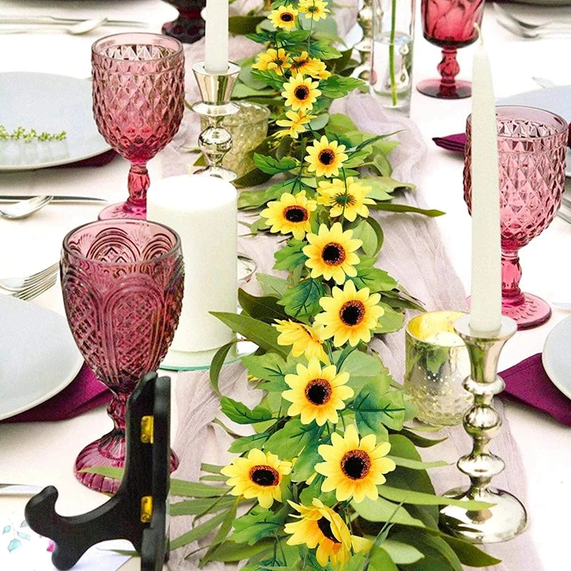 Sunflower Artificial Flowers Vine Silk