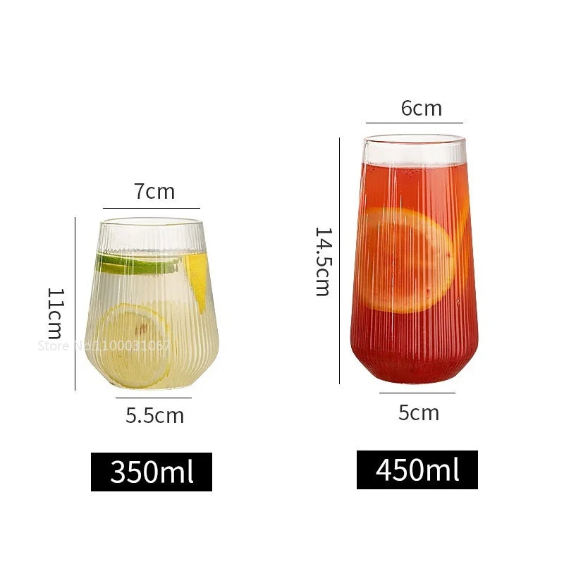 Glass Cup With Lid and Straw