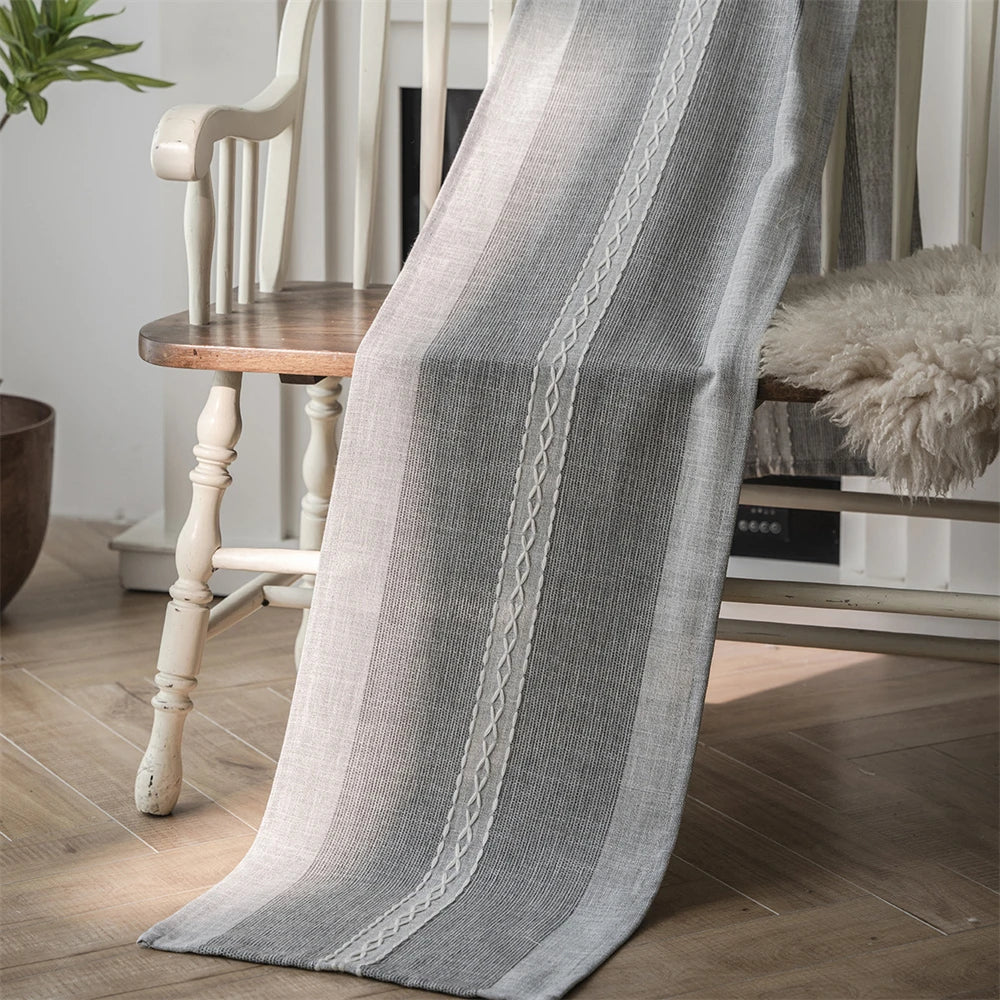 Green Nordic Jacquard Geometric Table Runner
