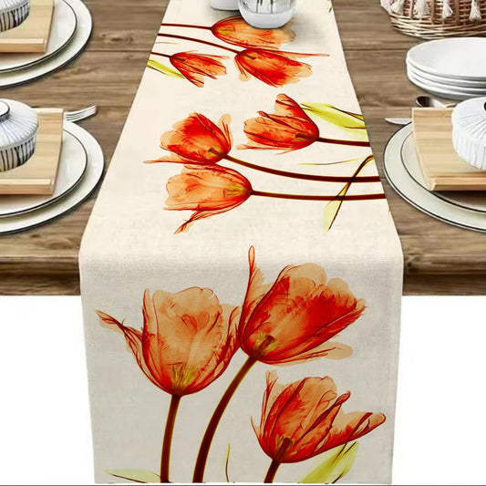 Tulip Linen Table Runner 13X70 Inch