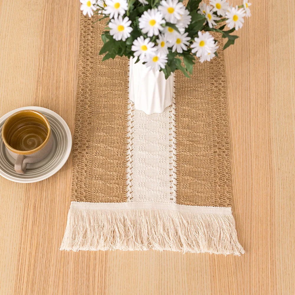 Cotton And Linen Table Runner For Easter Decoration