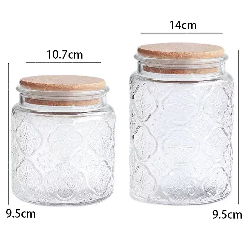 Glass Jar Nordic Style Storage Jars and Lids