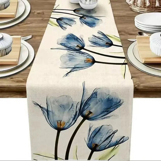 Tulip Linen Table Runner 13X70 Inch