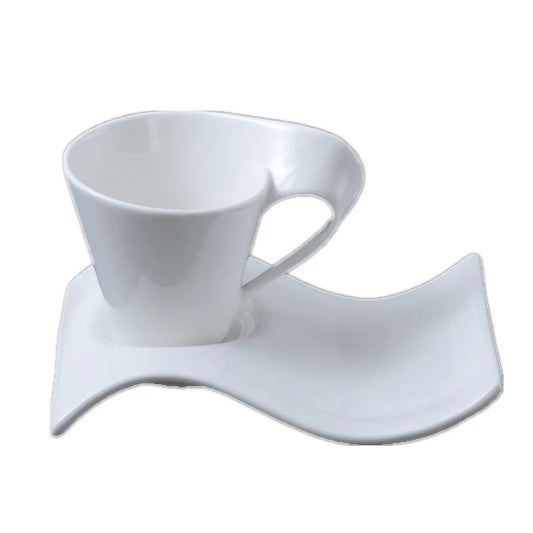 Espresso Coffee Cup European Ceramic Mug with Spoon and Cup Holder