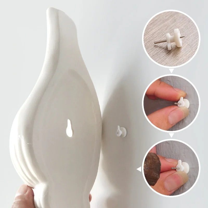 1Pc Amagogo Modern White Ceramic Sea Shell Conch Flower Vase