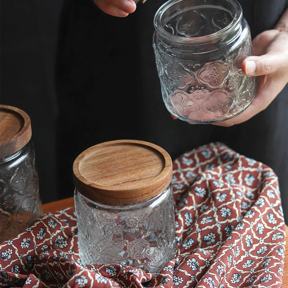 Glass Jar Nordic Style Storage Jars and Lids